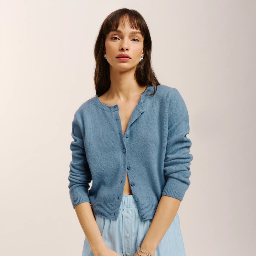 Reformation Clara Cashmere Crew Cardigan